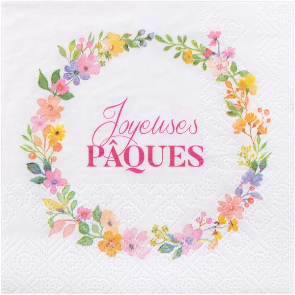 12 Petites Serviettes Printemps Joyeuses Pâques