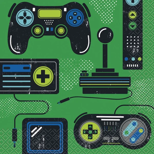 16 Serviettes Gamer Birthday