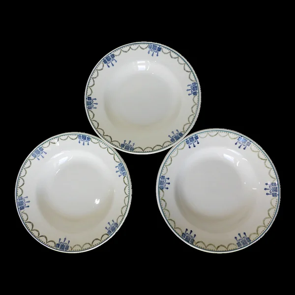 3 assiettes creuses vintage de St Amand 220645