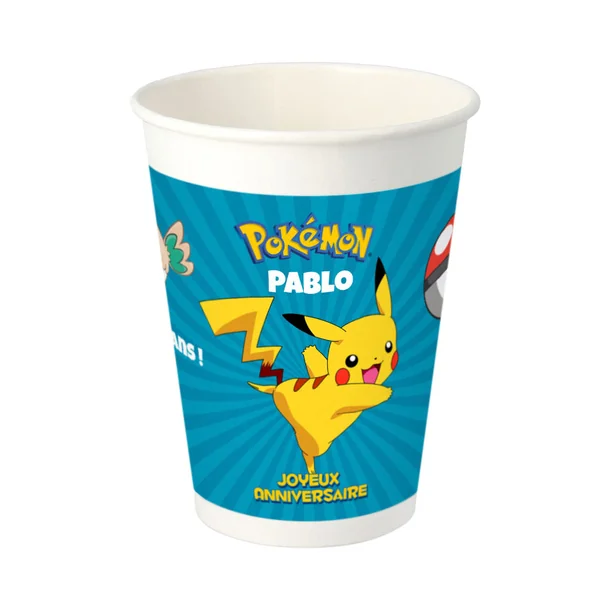 8 Gobelets à personnaliser - Pokémon
