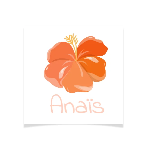 8 Tatouages à personnaliser - Fleur Tropicale