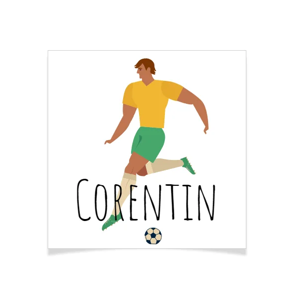 8 Tatouages à personnaliser - Joueur de foot