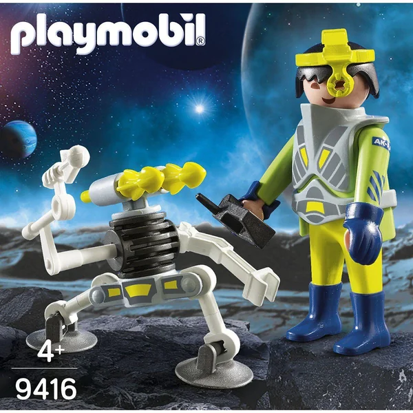 Agent de l'espace avec robot Playmobil 9416