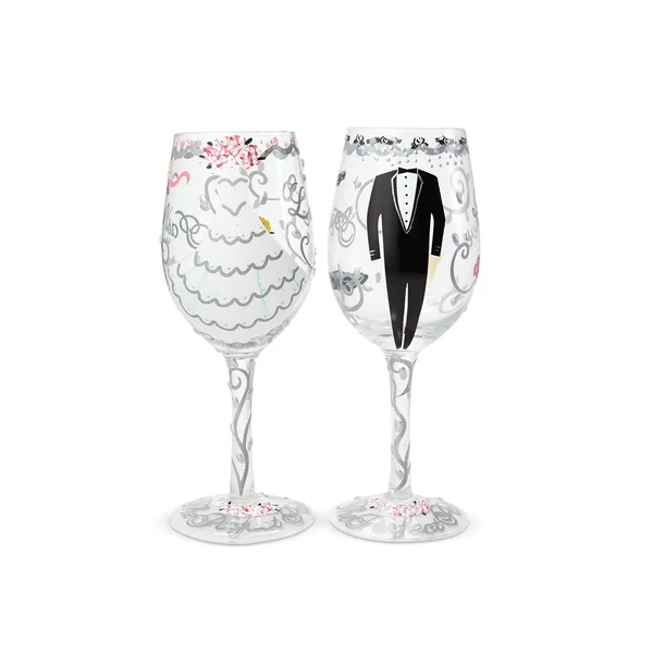 Assortiment de 2 verre à vin mariage - Lolita