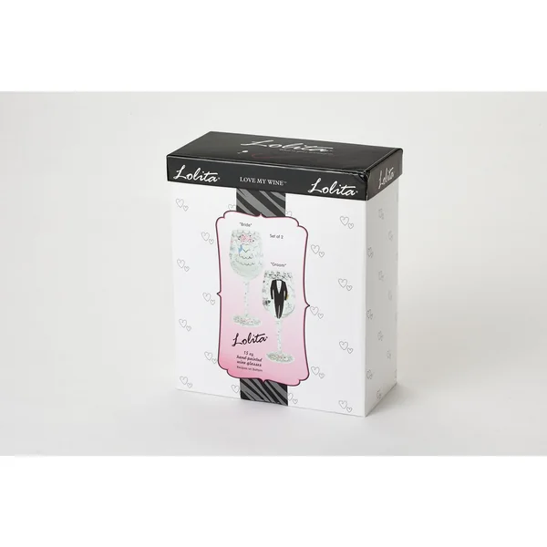 Assortiment de 2 verre à vin mariage - Lolita