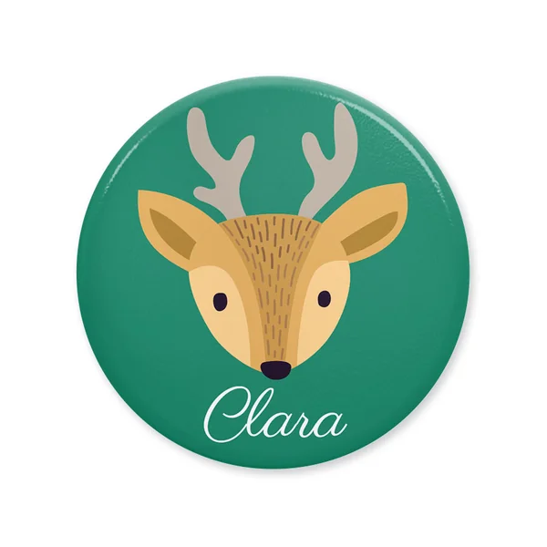 Badge à personnaliser - Petit renne