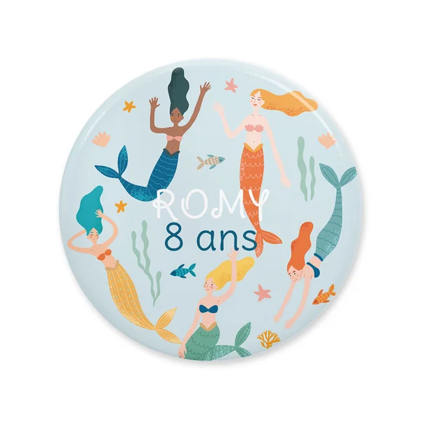 Badge à personnaliser - Sirène Party
