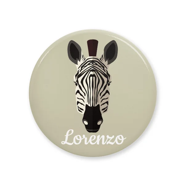 Badge à personnaliser - Zèbre