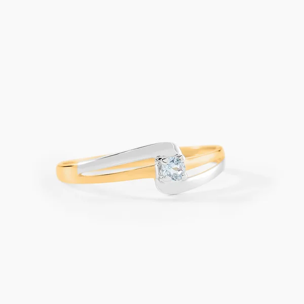 Bague Nesryne Or Bicolore Topaze