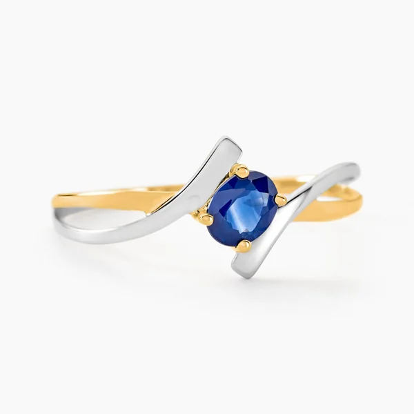 Bague Rosmunda Or Bicolore Saphir
