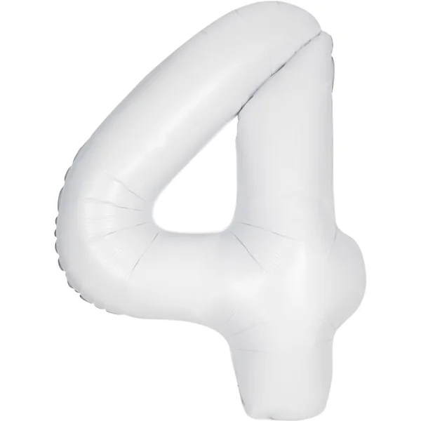 Ballon Géant Blanc Mat - Chiffre 4