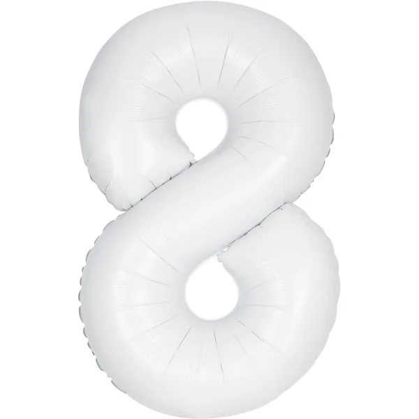Ballon Géant Blanc Mat - Chiffre 8