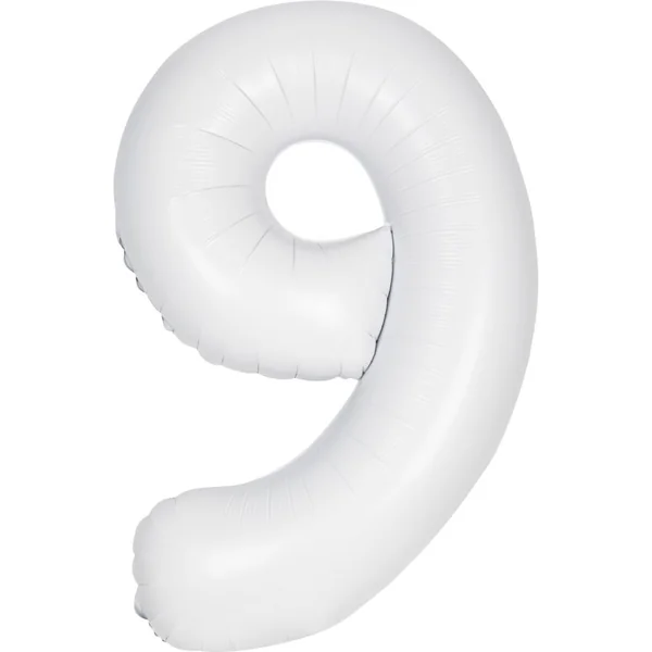 Ballon Géant Blanc Mat - Chiffre 9