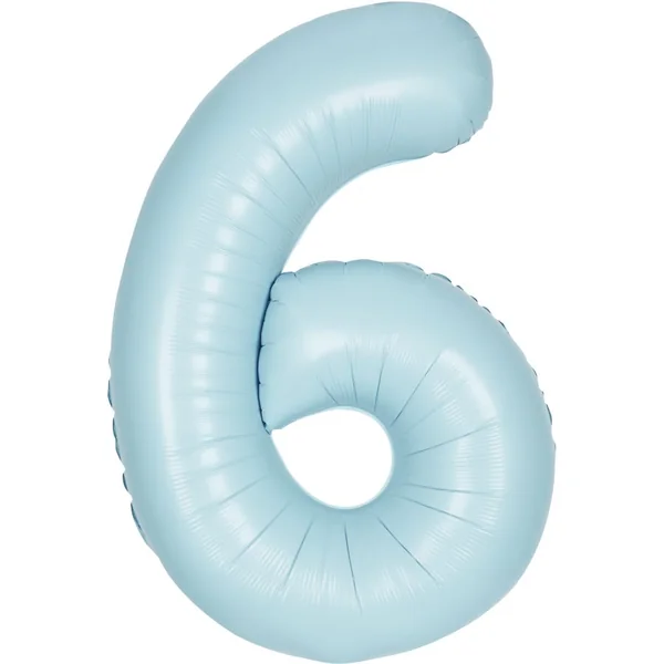 Ballon Géant Bleu Mat - Chiffre 6