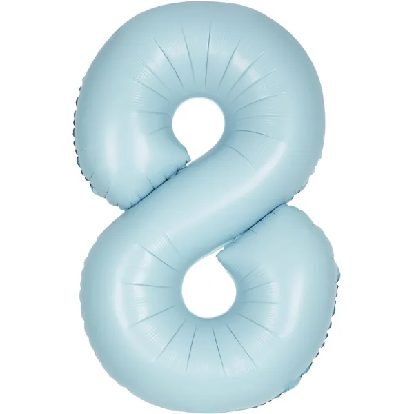 Ballon Géant Bleu Mat - Chiffre 8