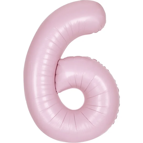 Ballon Géant Rose Mat - Chiffre 6