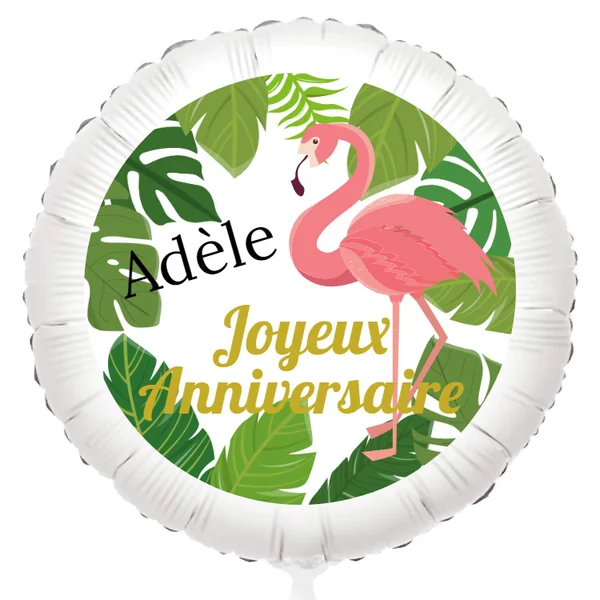 Ballon à personnaliser - Flamant Rose