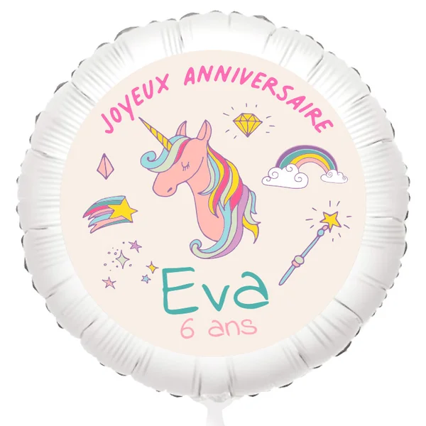 Ballon à personnaliser - Licorne