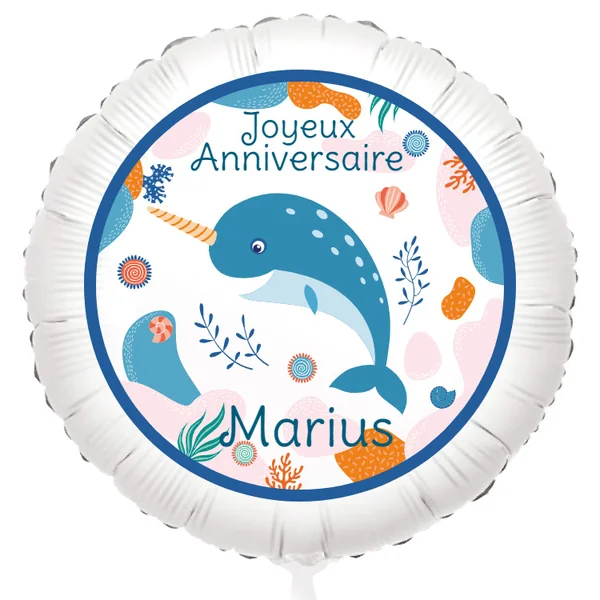 Ballon à personnaliser - Narval