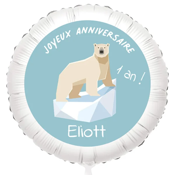 Ballon à personnaliser - Ours Polaire