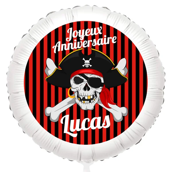 Ballon à personnaliser - Pirate Tête de Mort