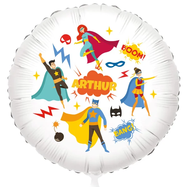 Ballon à personnaliser - Team Super Héros