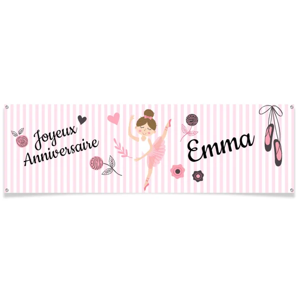 Bannière à personnaliser - Ballerine