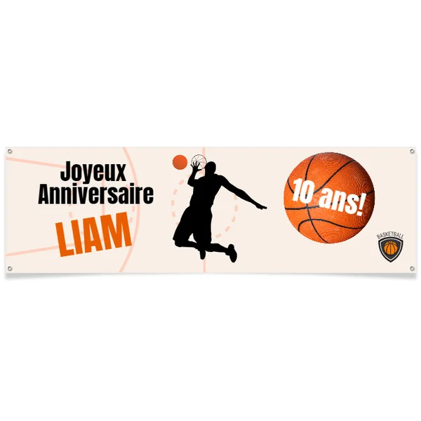 Bannière à personnaliser - Basket