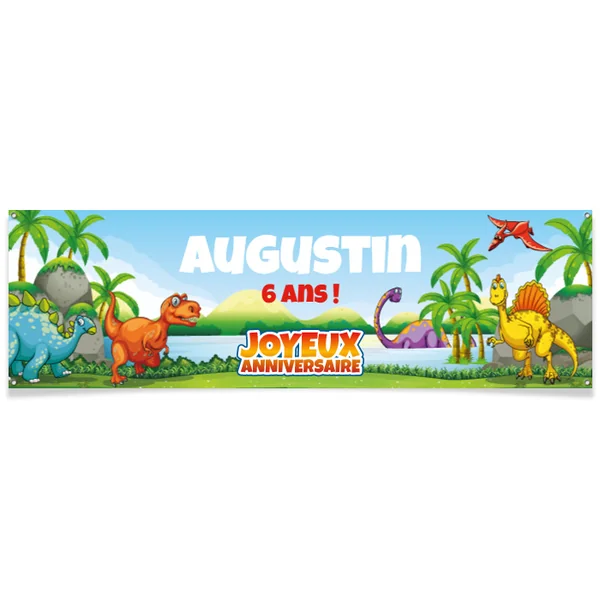 Bannière à personnaliser - Dino Party