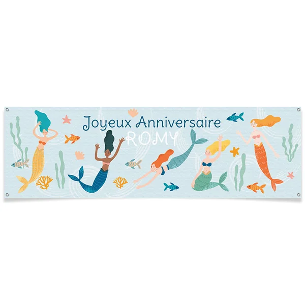 Bannière à personnaliser - Sirène Party