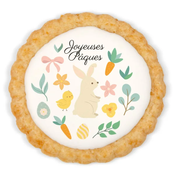 Biscuit personnalisé - Lapin de Pâques