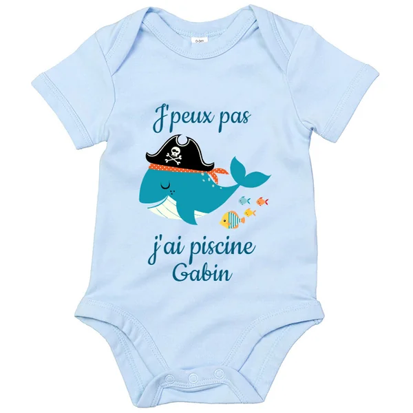 Body bébé à personnaliser - Baleine