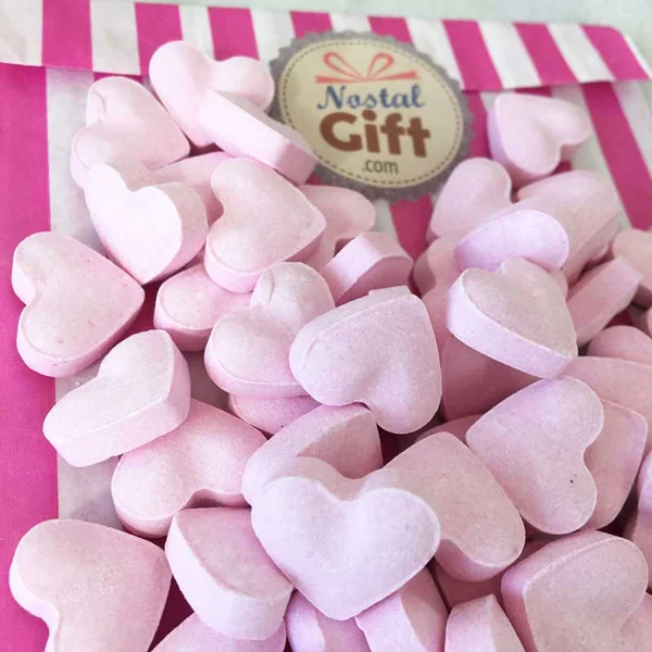 Bonbon dextrose coeur rose clair (100g)