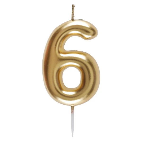 Bougie Or - Chiffre 6