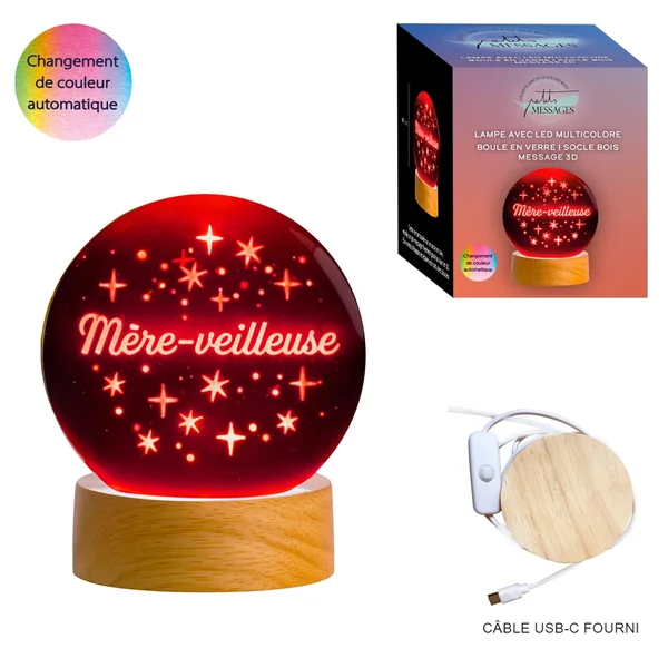 Boule lumineuse LED Mère veilleuse - Petits Messages