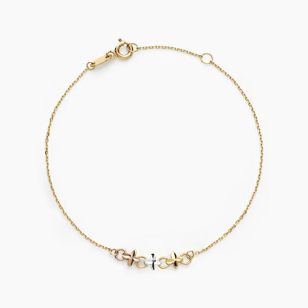 Bracelet Tricolore Or Jaune
