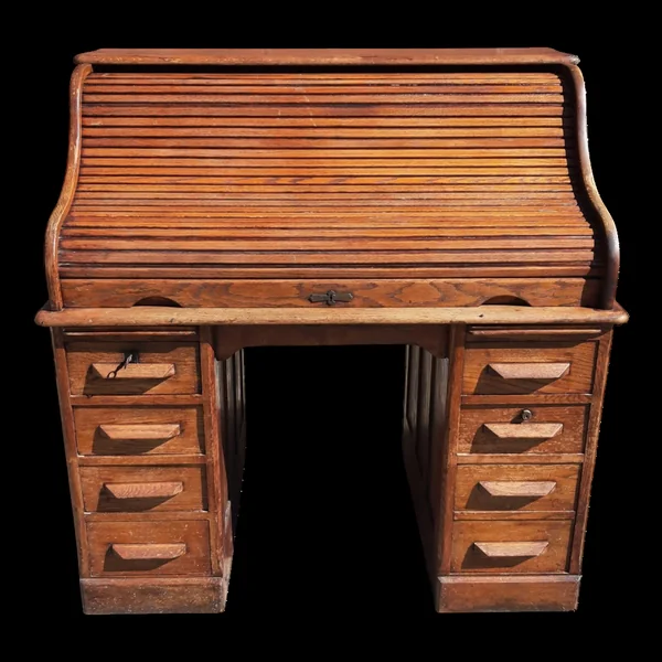 Bureau américain "Roll Top" en chêne.