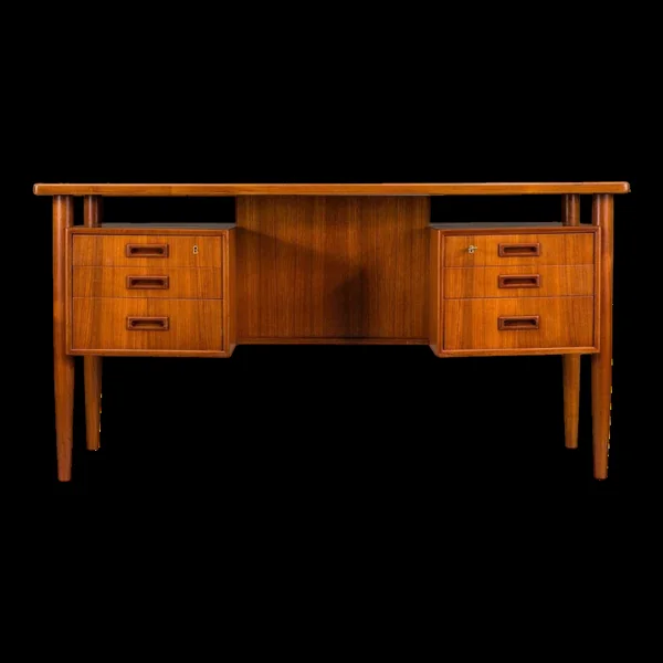 Bureau en teck danois moderne, années 1950