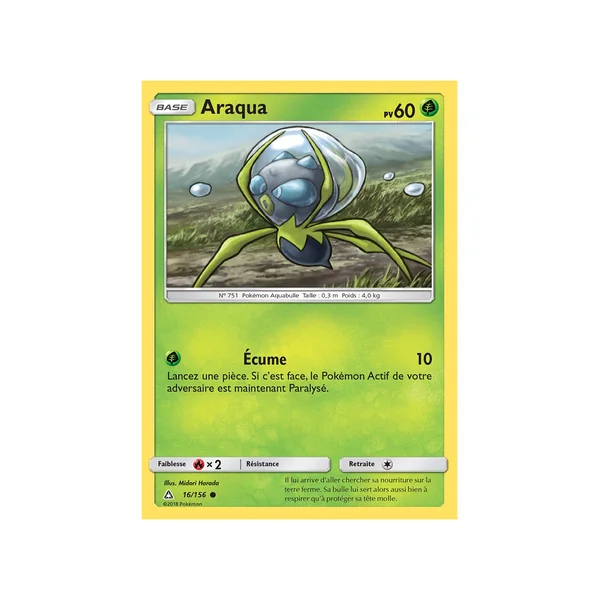 Carte Pokémon Araqua 16/156 Commune Ultra-Prisme