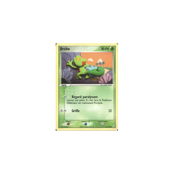 Carte Pokémon Arcko 67/100 Commune Gardiens de Cristal
