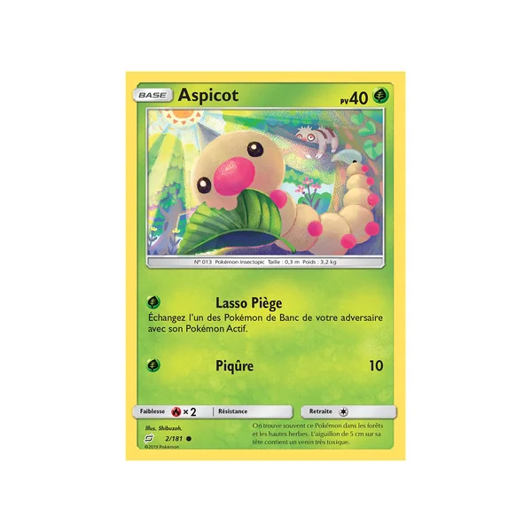 Carte Pokémon Aspicot 2/181 Commune Duo de Choc