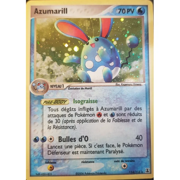 Carte Pokémon Azumarill 114/113 Secrète Espèces Delta
