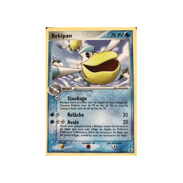 Carte Pokémon Bekipan 19/109 Rare Rubis & Saphir