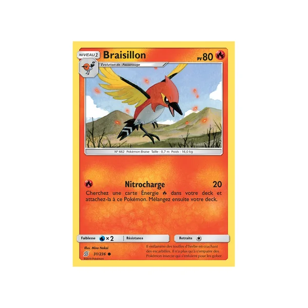 Carte Pokémon Braisillon 31/236 Commune Harmonie des Esprits
