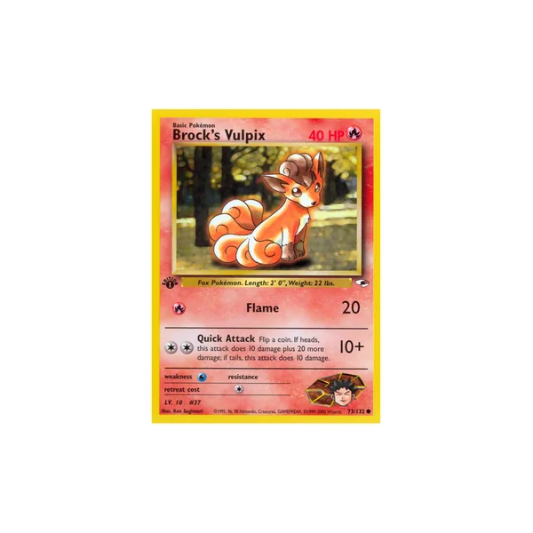 Carte Pokémon Brock's Vulpix 73/132 Commune Gym Heroes