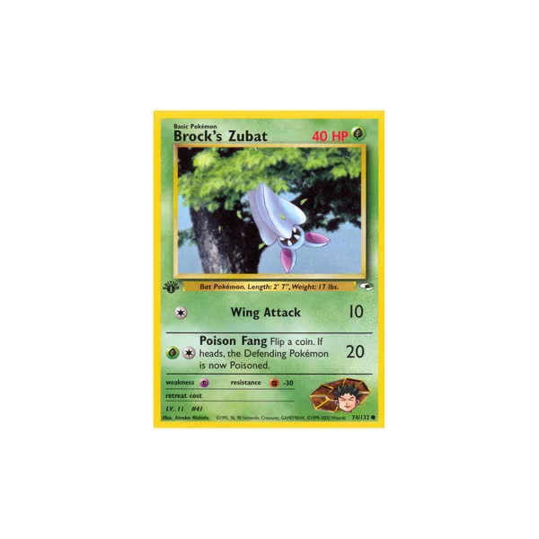 Carte Pokémon Brock's Zubat 74/132 Commune Gym Heroes
