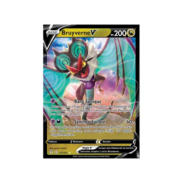 Carte Pokémon Bruyverne-V 117/203 Ultra Rare Évolution Céleste