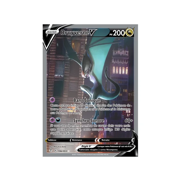 Carte Pokémon Bruyverne-V 196/203 Ultra Rare Évolution Céleste