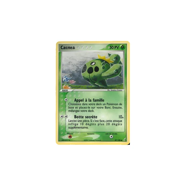 Carte Pokémon Cacnea 47/100 Commune Gardiens de Cristal