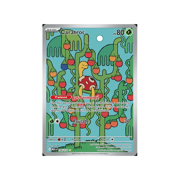 Carte Pokémon Caratroc 136/132 AR Méga-Évolution (JCC)